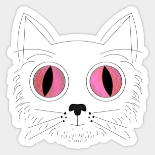 Big Eyed Cat V4 Sticker